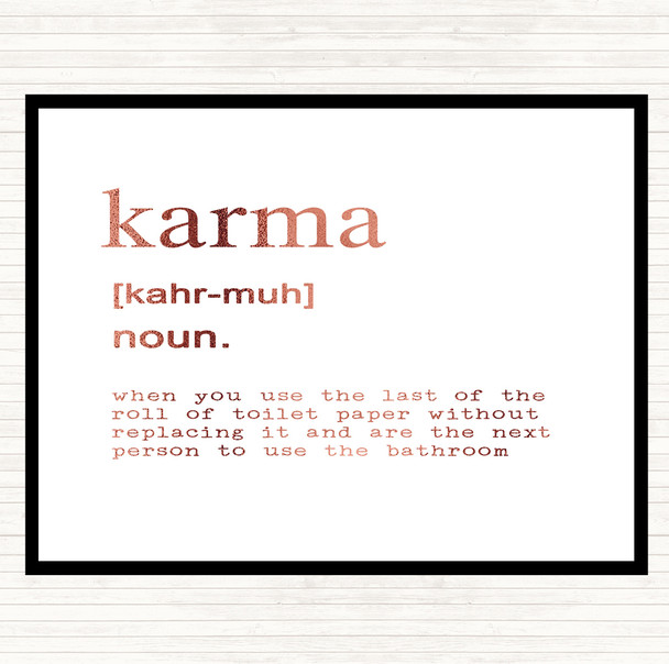 Rose Gold Word Definition Karma Quote Placemat