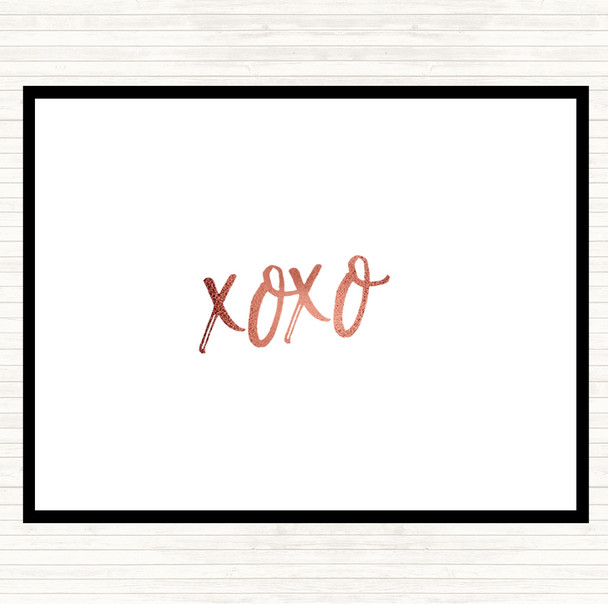 Rose Gold Xoxo Quote Placemat