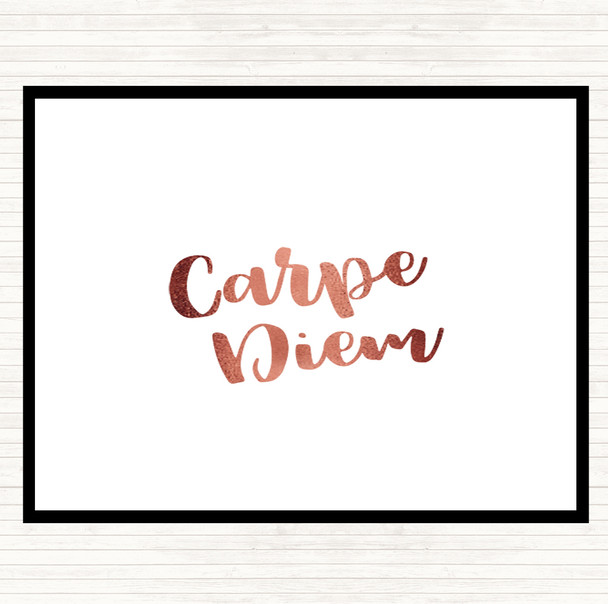 Rose Gold Carpe Diem Quote Placemat