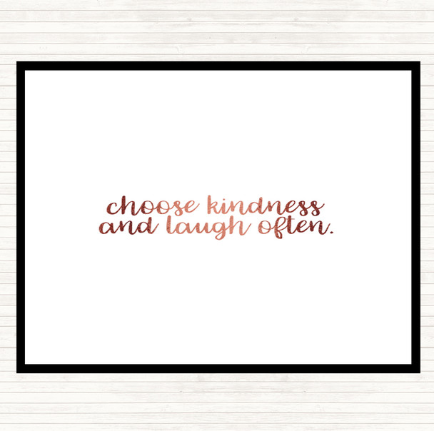 Rose Gold Choose Kindness Quote Placemat