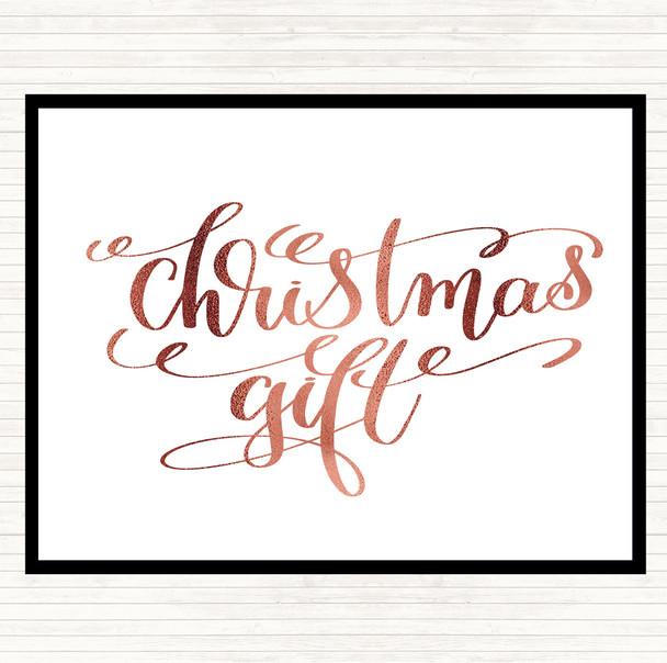Rose Gold Christmas Gift Quote Placemat