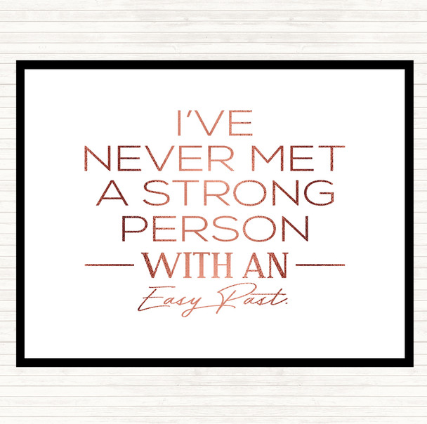 Rose Gold Easy Past Quote Placemat