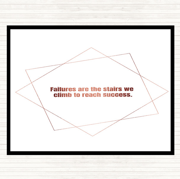 Rose Gold Failures Stairs Success Quote Placemat