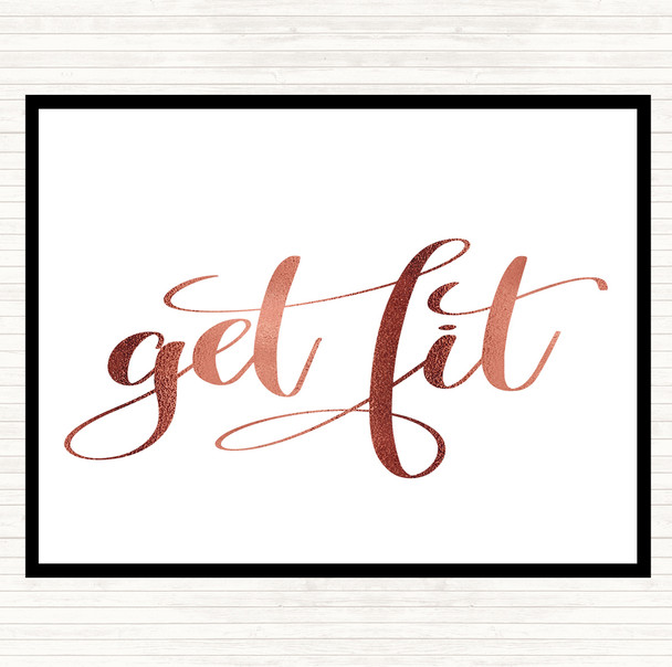 Rose Gold Get Fit Quote Placemat