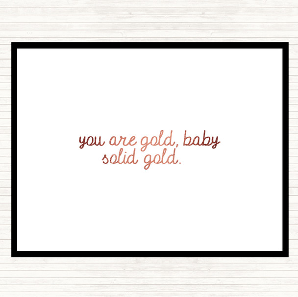 Rose Gold Gold Baby Quote Placemat
