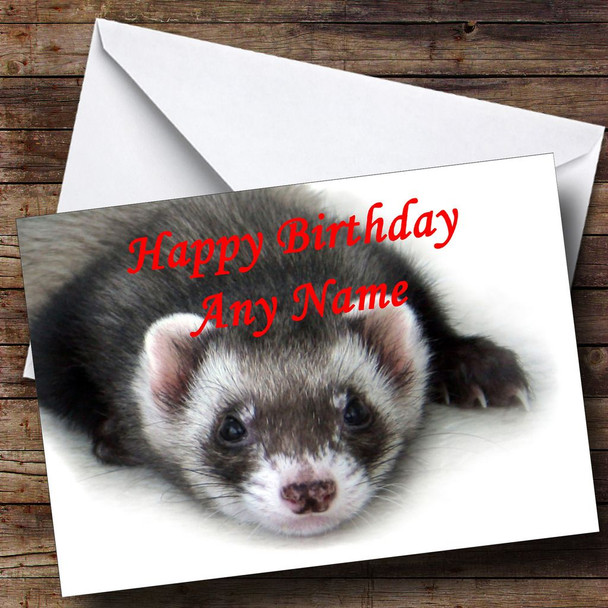 Ferret Customised Birthday Card