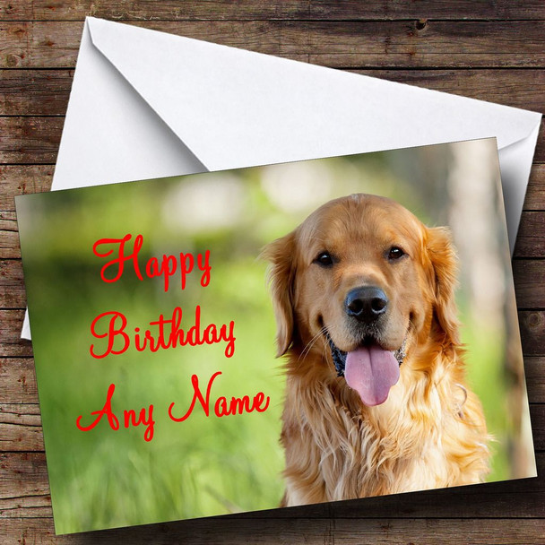 Stunning Retriever Dog Customised Birthday Card