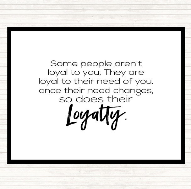 White Black Needs Change Quote Placemat
