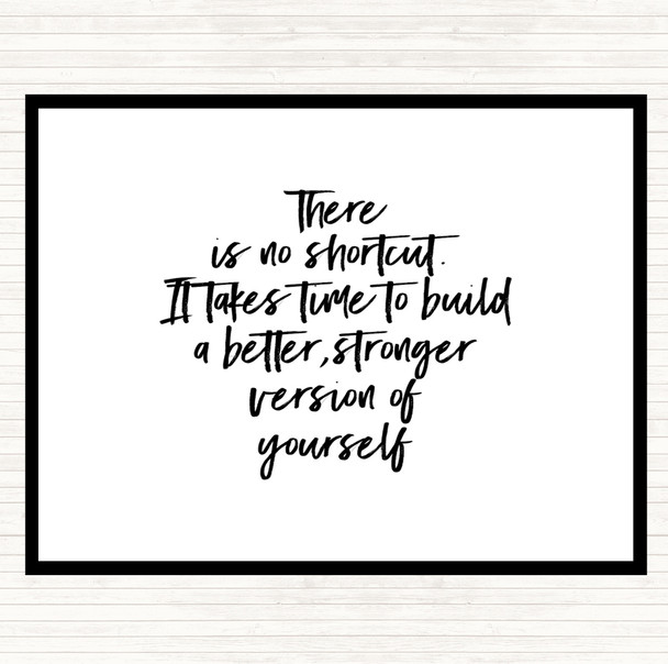 White Black No Shortcut Quote Placemat