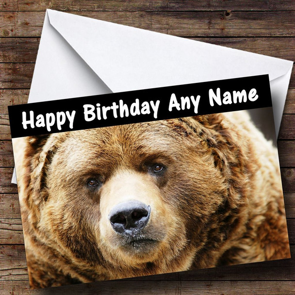 Brown Bear Customised Birthday Card