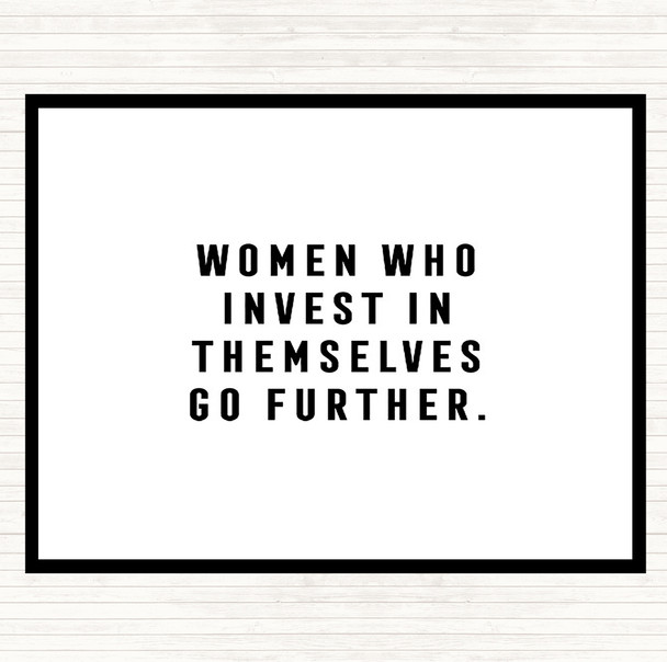 White Black Women Who Invest Quote Placemat