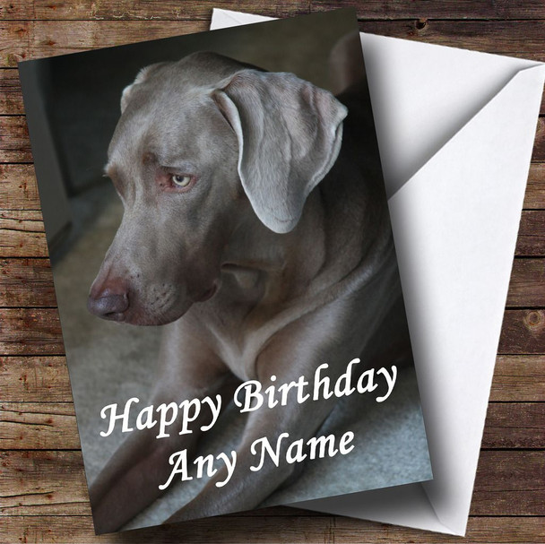 Gorgeous Weimaraner Dog Customised Birthday Card