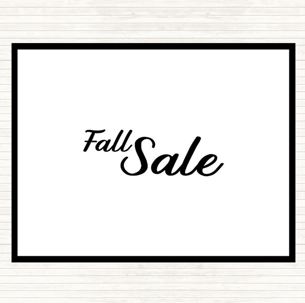 White Black Fall Sale Quote Placemat