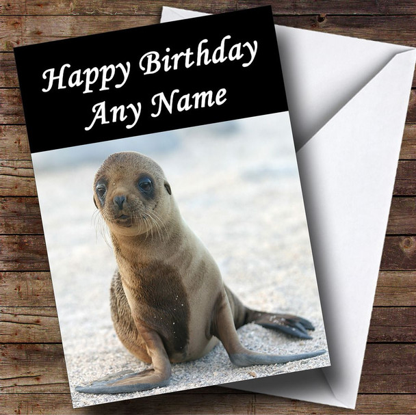 Sea Lion Pup Customised Birthday Card