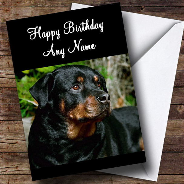 Rottweiler Dog Customised Birthday Card