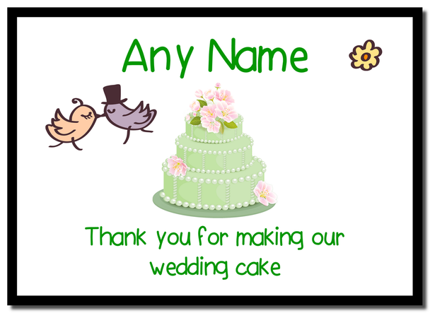 Thank You For Making Our Wedding Cake Green Placemat