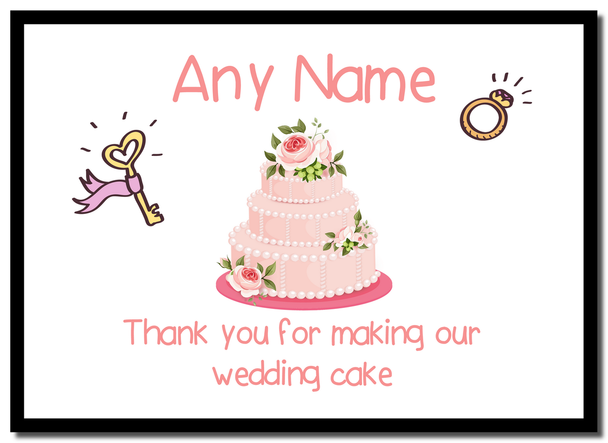 Thank You For Making Our Wedding Cake Pink Placemat