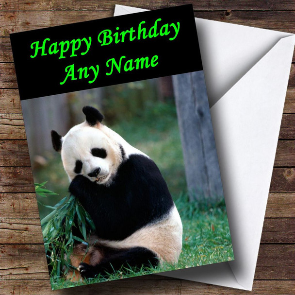 Cute Panda Customised Birthday Card