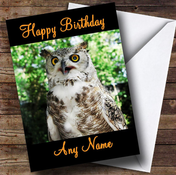 Owl Customised Birthday Card