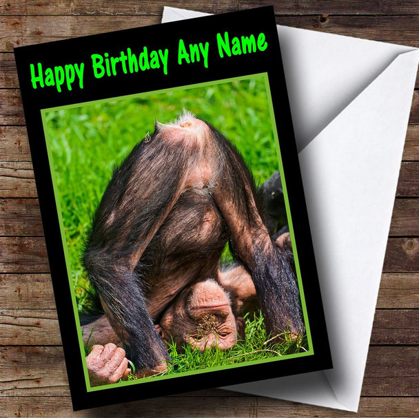 Funny Monkey Bum Customised Birthday Card