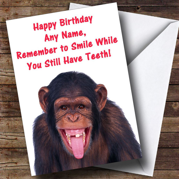 Toothless Monkey Customised Birthday Card