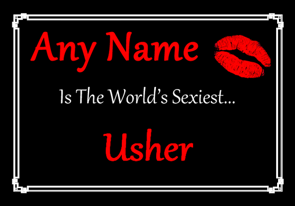 Usher World's Sexiest Placemat