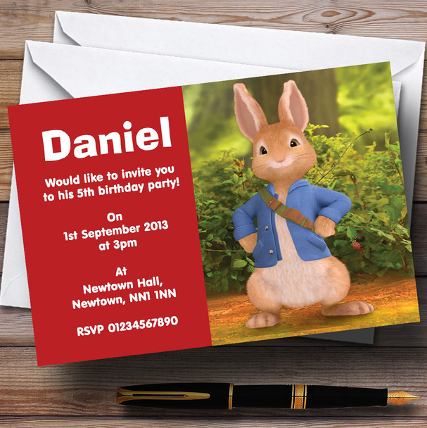 Peter Rabbit Customised Children's Birthday Party Invitations