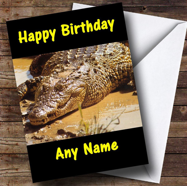 Crocodile Customised Birthday Card