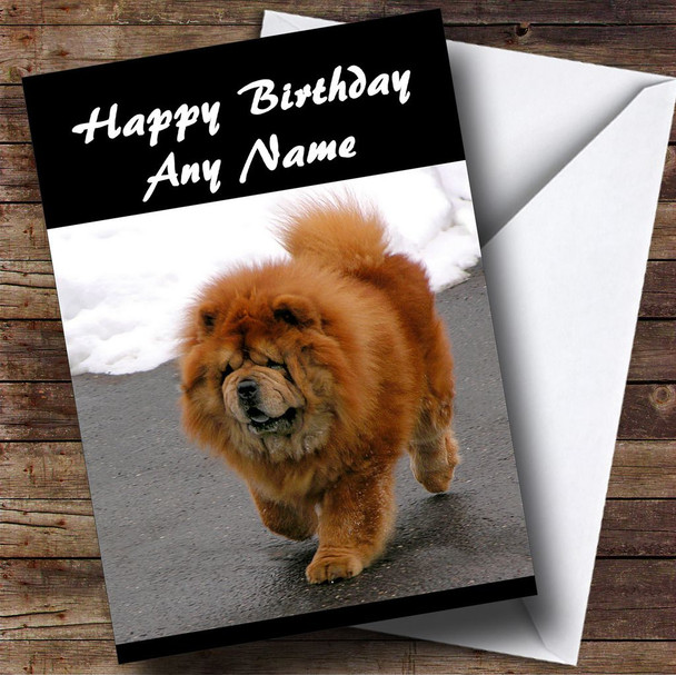 Chow Chow Dog Customised Birthday Card