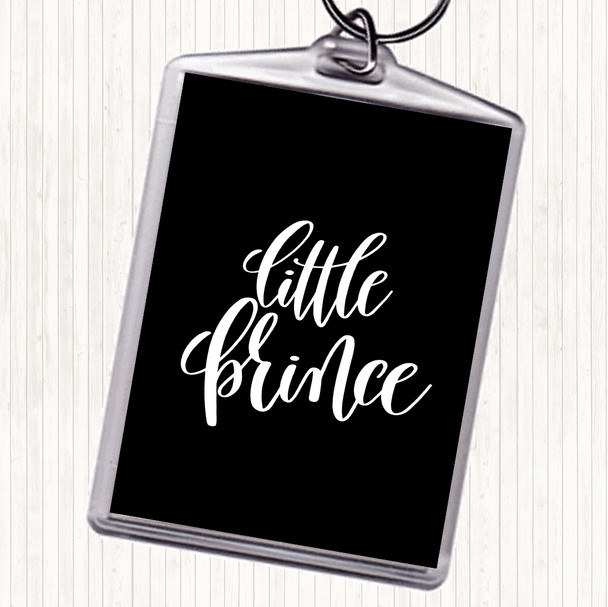 Black White Little Prince Quote Keyring