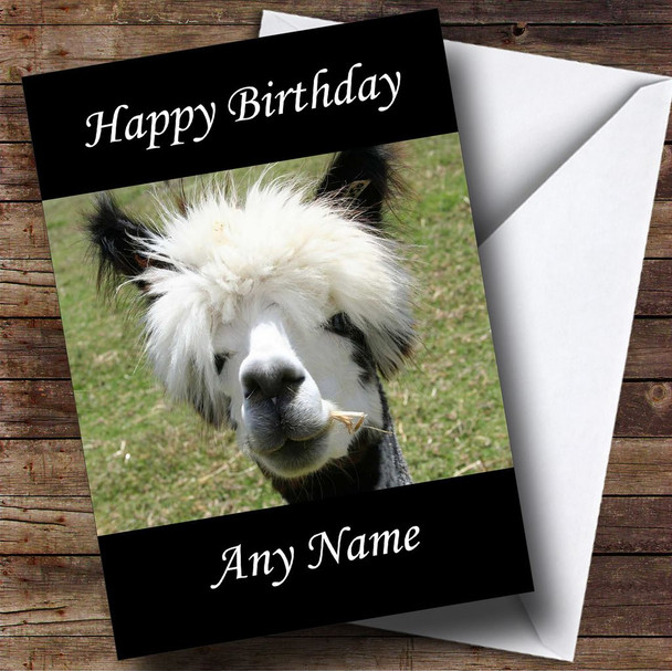 Funny Alpaca Customised Birthday Card