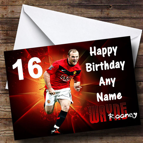 WAYNE ROONEY 4 Customised BIRTHDAY CARD - 8896