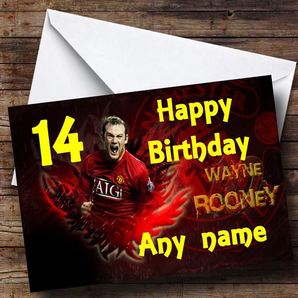 Wayne Rooney Customised Birthday Card