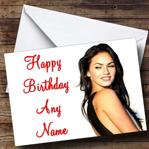 Megan Fox Customised Birthday Card