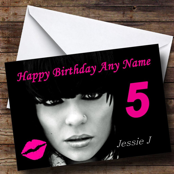 Jessie J Black & White Customised Birthday Card