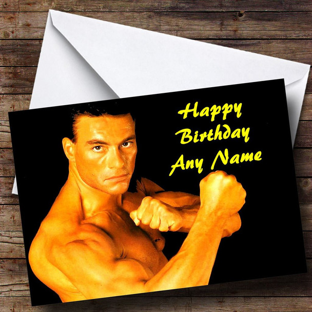 Jean Claude Van Sam Customised Birthday Card