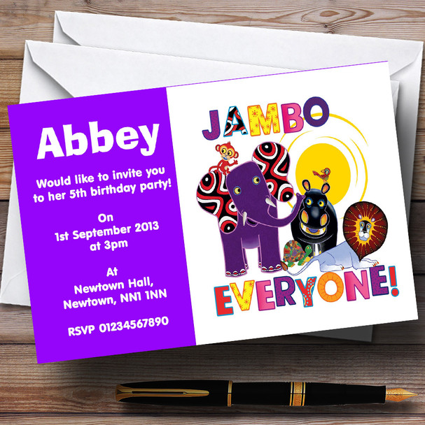 Tinga Tinga Tales Customised Children's Birthday Party Invitations