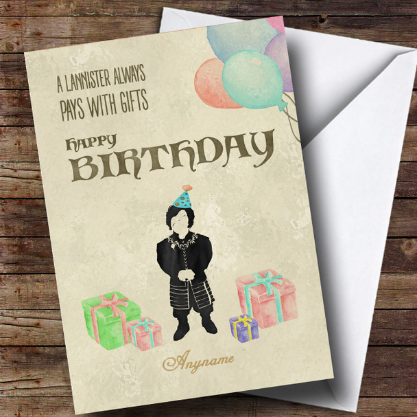 Got Funny Tyrian Lannister Gifts Game Of Thrones Birthday Customised Card