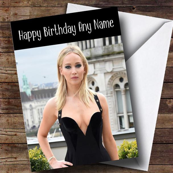 Customised Jennifer Lawrence Celebrity Birthday Card