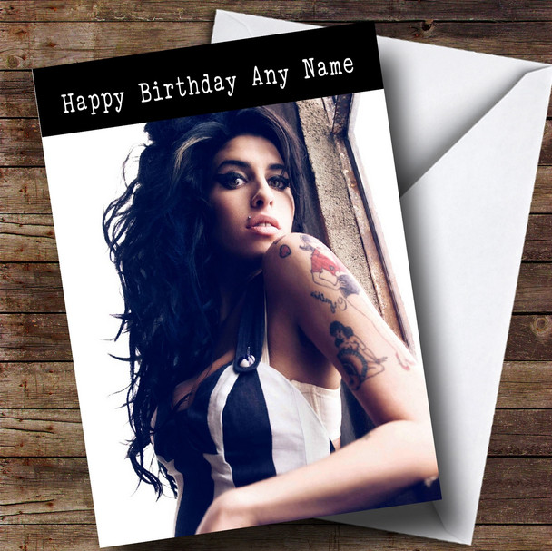 Customised Amy Winehouse Celebrity Birthday Card