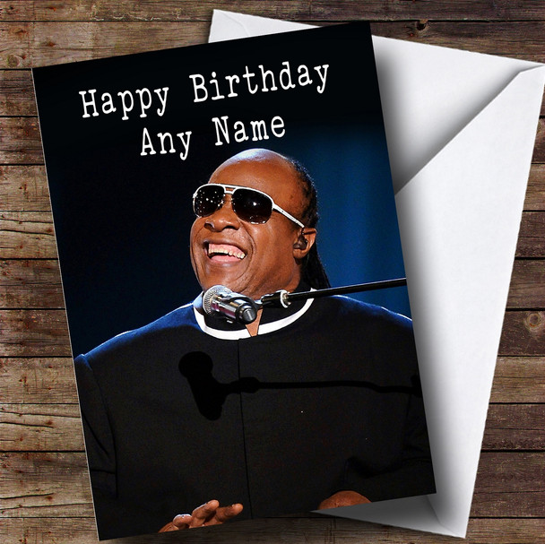 Customised Stevie Wonder Celebrity Birthday Card
