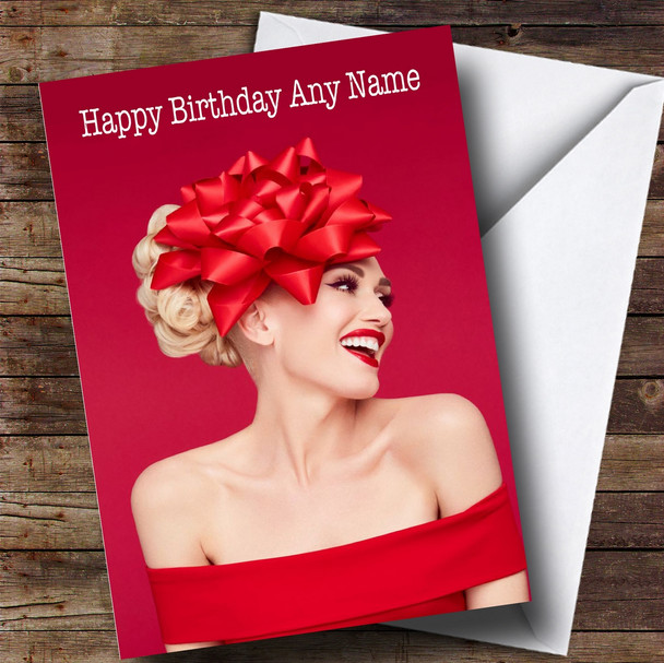 Customised Gwen Stefani Celebrity Birthday Card
