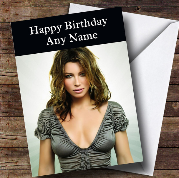 Customised Jessica Biel Celebrity Birthday Card