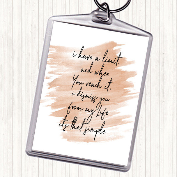 Watercolour Limit Quote Keyring