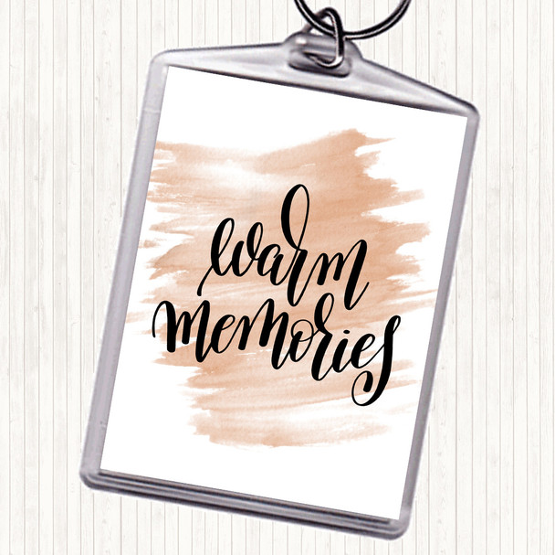 Watercolour Memories Quote Keyring