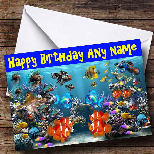 Underwater Clownfish Scene (Nemo) Customised Birthday Card