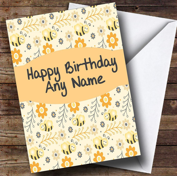 Cute Bumble Bees Customised Children's Birthday Card