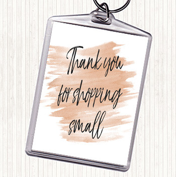 Watercolour Shopping Small Quote Keyring