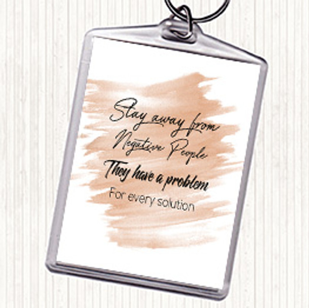 Watercolour They Have A Problem Quote Keyring