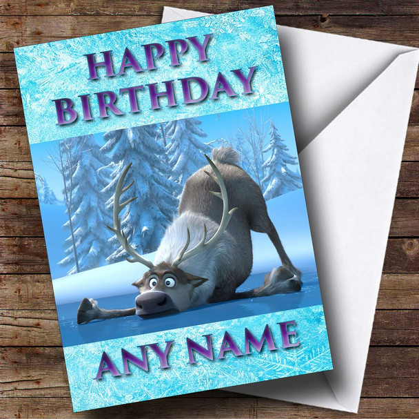 Frozen Sven Customised Birthday Card